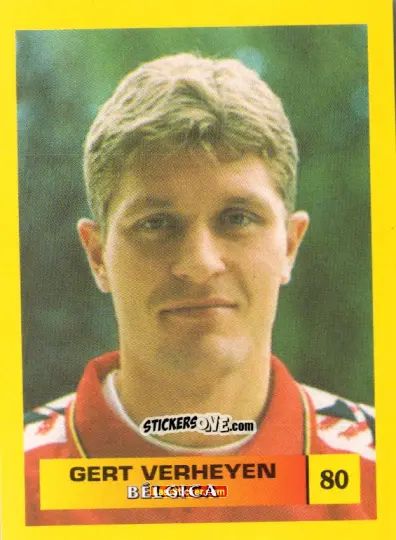 Cromo Gert Verheyen - Mos Euro 2000 n. 80 - NO EDITOR