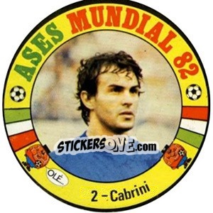 Figurina Cabrini - Espanha 82 n. 2 - Fernando Mas