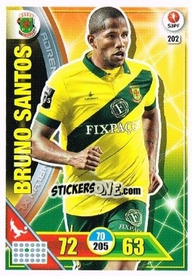 Cromo Bruno Santos - Liga NOS 2016-2017. Adrenalyn XL n. 202 - Panini