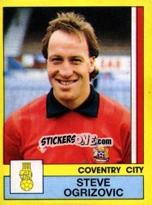 Figurina Steve Ogrizovic - UK Football 1986-1987 n. 72 - Panini