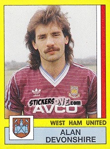 Figurina Alan Devonshire - UK Football 1986-1987 n. 367 - Panini