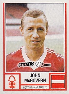 Sticker John McGovern - UK Football 1980-1981 n. 252 - Panini
