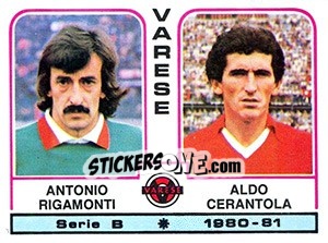 Cromo Antonio Rigamonti / Aldo Cerantola - Calciatori 1980-1981 n. 517 - Panini