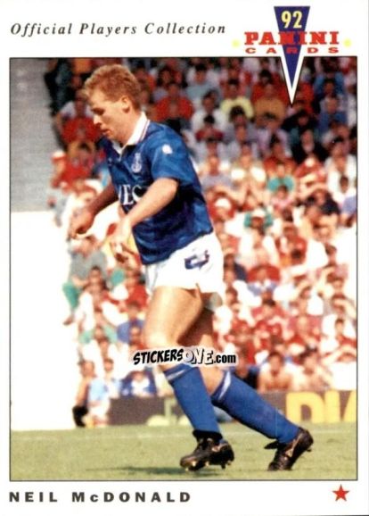 Figurina Neil McDonald - UK Players Collection 1991-1992 n. 66 - Panini