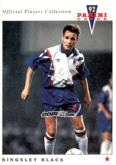 Cromo Kingsley Black - UK Players Collection 1991-1992 n. 117 - Panini
