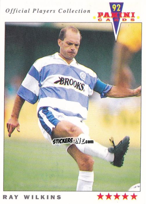 Figurina Ray Wilkins - UK Players Collection 1991-1992 n. 197 - Panini