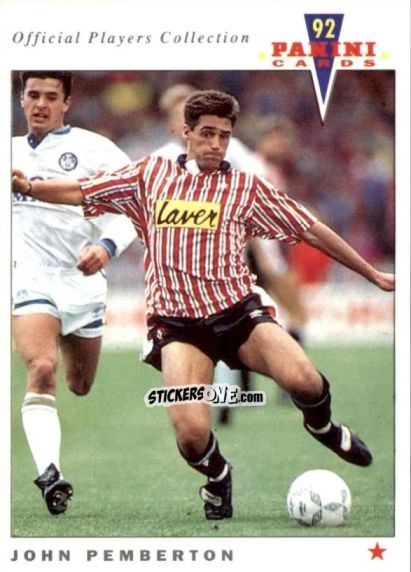 Figurina John Pemberton - UK Players Collection 1991-1992 n. 203 - Panini