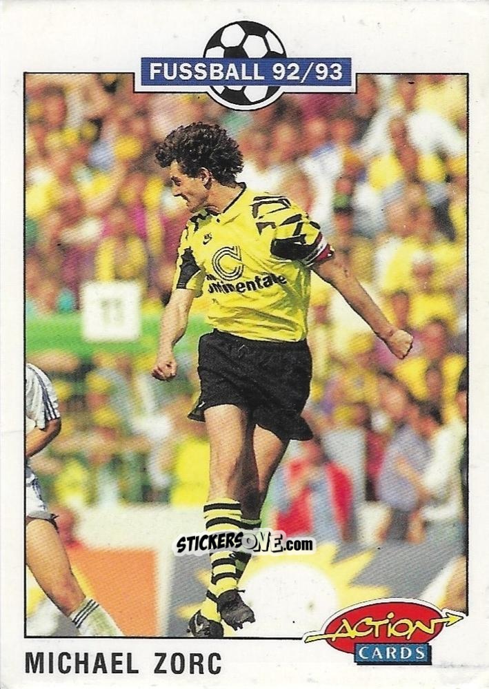 Cromo Michael Zorc - Bundesliga Fussball 1992-1993 Action Cards n. 56 - Panini