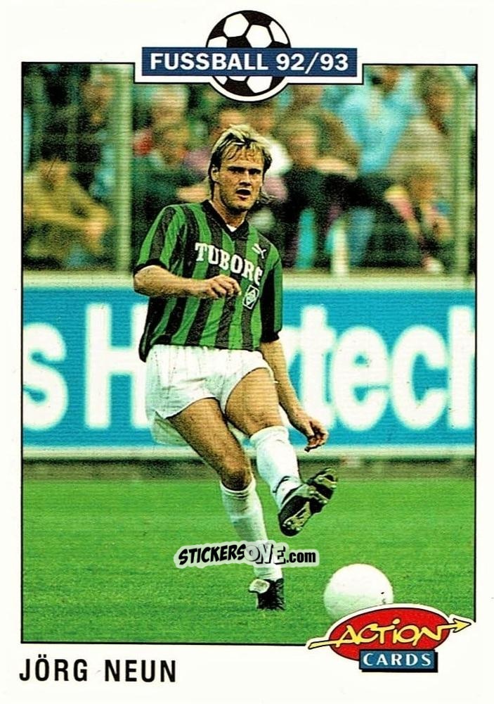 Figurina Jorg Neun - Bundesliga Fussball 1992-1993 Action Cards n. 143 - Panini