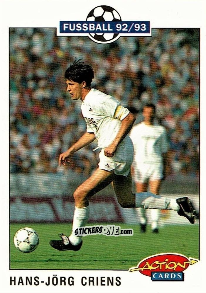 Figurina Hans-Jorg Criens - Bundesliga Fussball 1992-1993 Action Cards n. 152 - Panini