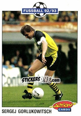 Cromo Sergej Gorlukowitsch - Bundesliga Fussball 1992-1993 Action Cards n. 223 - Panini