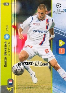 Figurina Karim Benzema - UEFA Champions League 2008-2009. Trading Cards Game n. 194 - Panini