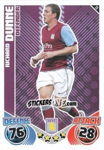 Figurina Richard Dunne - English Premier League 2010-2011. Match Attax n. 24 - Topps