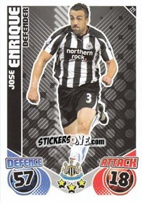 Cromo Jose Enrique - English Premier League 2010-2011. Match Attax n. 221 - Topps