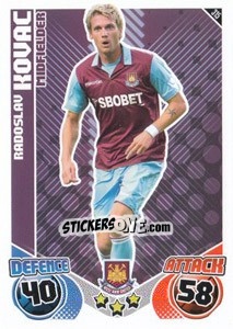Cromo Radoslav Kovac - English Premier League 2010-2011. Match Attax n. 315 - Topps
