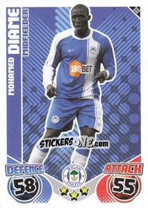 Cromo Mohamed Diame - English Premier League 2010-2011. Match Attax n. 333 - Topps
