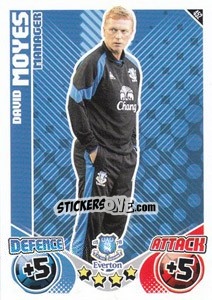 Cromo David Moyes - English Premier League 2010-2011. Match Attax n. 452 - Topps