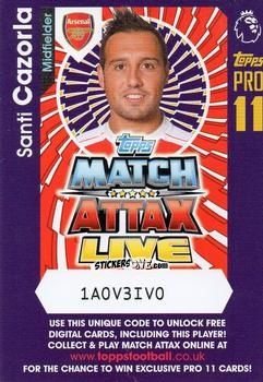 Figurina Santi Cazorla - English Premier League 2016-2017. Match Attax Extra n. P3 - Topps