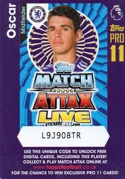 Figurina Oscar - English Premier League 2016-2017. Match Attax Extra n. P6 - Topps