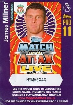 Cromo James Milner - English Premier League 2016-2017. Match Attax Extra n. P14 - Topps