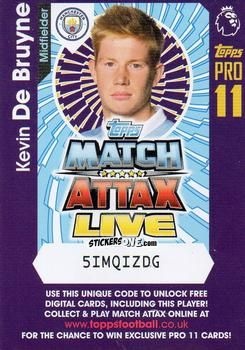 Cromo Kevin De Bruyne - English Premier League 2016-2017. Match Attax Extra n. P16 - Topps
