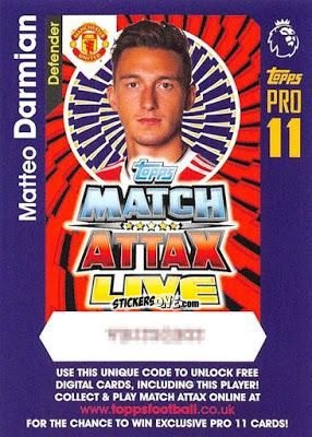 Sticker Matteo Darmian - English Premier League 2016-2017. Match Attax Extra n. P17 - Topps