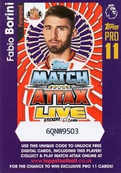 Sticker Fabio Borini - English Premier League 2016-2017. Match Attax Extra n. P24 - Topps