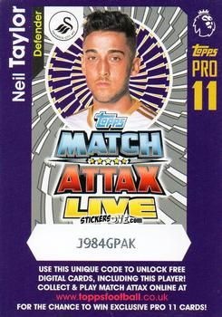 Cromo Neil Taylor - English Premier League 2016-2017. Match Attax Extra n. P25 - Topps