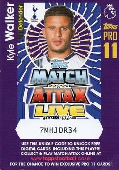Sticker Kyle Walker - English Premier League 2016-2017. Match Attax Extra n. P27 - Topps