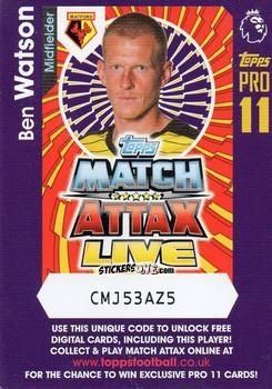 Sticker Ben Watson - English Premier League 2016-2017. Match Attax Extra n. P29 - Topps