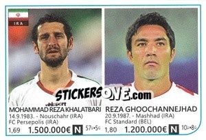 Cromo Mohammad Reza Khalatbari / Reza Goochannejhad - Brazil 2014 n. 224 - Rafo