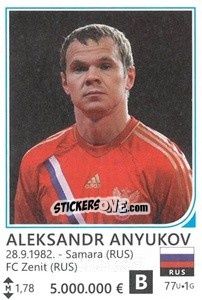 Cromo Aleksandr Anyukov - Brazil 2014 n. 405 - Rafo