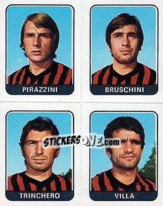Figurina Pirazzini / Bruschini / Trinchero / Villa - Calciatori 1972-1973 n. 442 - Panini