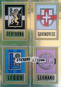 Figurina Scudetto Derthona / Gavinovese / Lecco / Legnano - Calciatori 1973-1974 n. 557 - Panini
