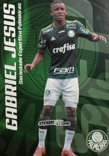 Figurina Gabriel Jesus - Cards Brasileirão 2015 n. 269 - Panini