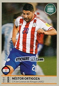Figurina Nestor Ortigoza - Road To 2018 Fifa World Cup Russia n. 375 - Panini