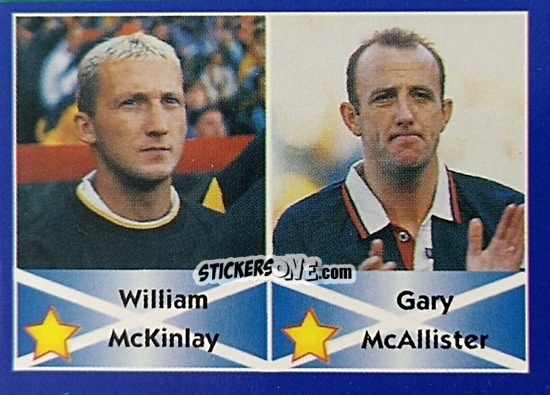Cromo William McKinlay / Gary McAllister - Mundial Francia 1998 n. 64 - Navarrete