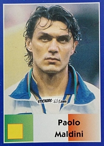 Sticker Paolo Maldini - Mundial Francia 1998 n. 77 - Navarrete