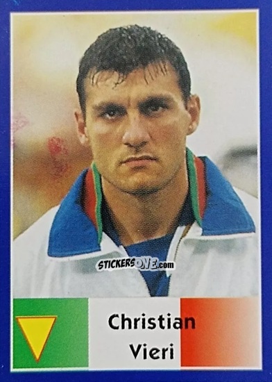 Cromo Christian Vieri - Mundial Francia 1998 n. 86 - Navarrete