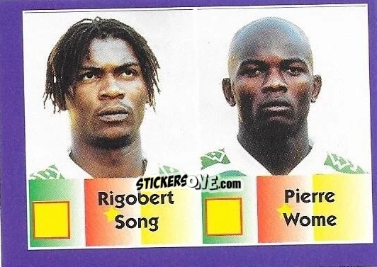 Sticker Rigobert Song / Pierre Wome - Mundial Francia 1998 n. 126 - Navarrete