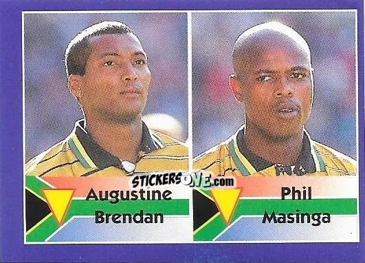Cromo Augustine Brendan / Phil Masinga - Mundial Francia 1998 n. 198 - Navarrete