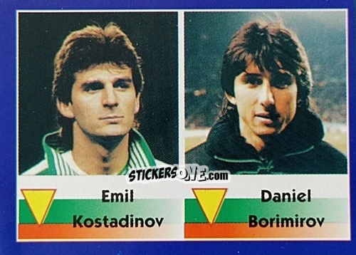 Cromo Emil Kostadinov / Daniel Borimirov - Mundial Francia 1998 n. 264 - Navarrete