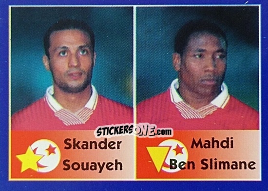 Cromo Skander Souayeh / Mahdi Ben Slimane - Mundial Francia 1998 n. 461 - Navarrete