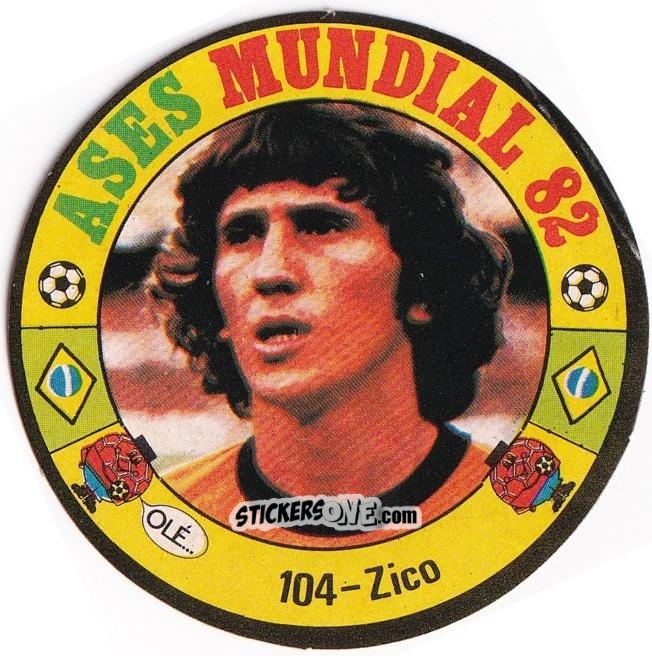 Figurina Zico - Ases Mundiales. España 82 n. 104 - Reyauca