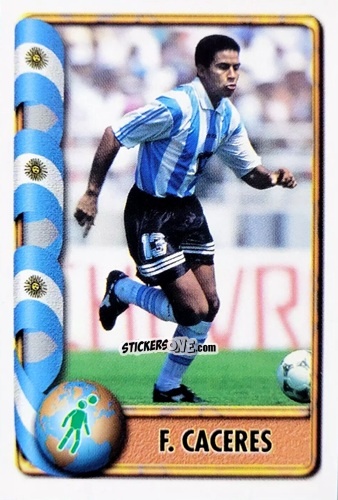 Cromo F. Caceres - Mundial Francia 1998 n. 48 - Navarrete