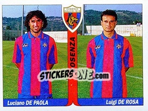 Cromo Luciano De Paola / Luigi De Rosa - Italy Tutto Calcio 1994-1995 n. 407 - Sl