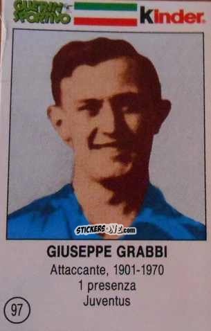 Figurina Giuseppe Grabbi - Azzurri. La Storia Della Nazionale Italiana n. 97 - Guerin Sportivo