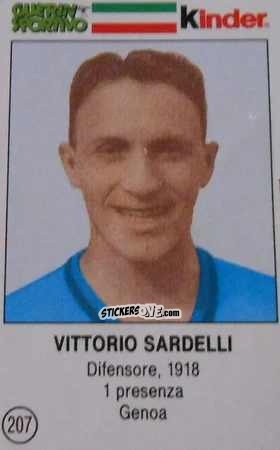 Sticker Vittorio Sardelli - Azzurri. La Storia Della Nazionale Italiana n. 207 - Guerin Sportivo