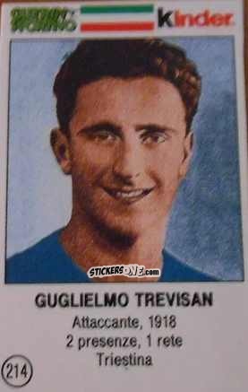 Sticker Guglielmo Trevisan - Azzurri. La Storia Della Nazionale Italiana n. 214 - Guerin Sportivo