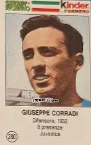 Figurina Giuseppe Corradi - Azzurri. La Storia Della Nazionale Italiana n. 280 - Guerin Sportivo